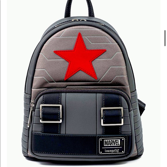 Loungefly Handbags - NWT Marvel Winter Soldier Cosplay Mini Backpack by Loungefly